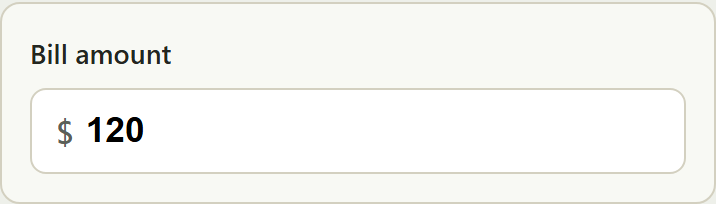 Entering a bill amount in the EatMelb app